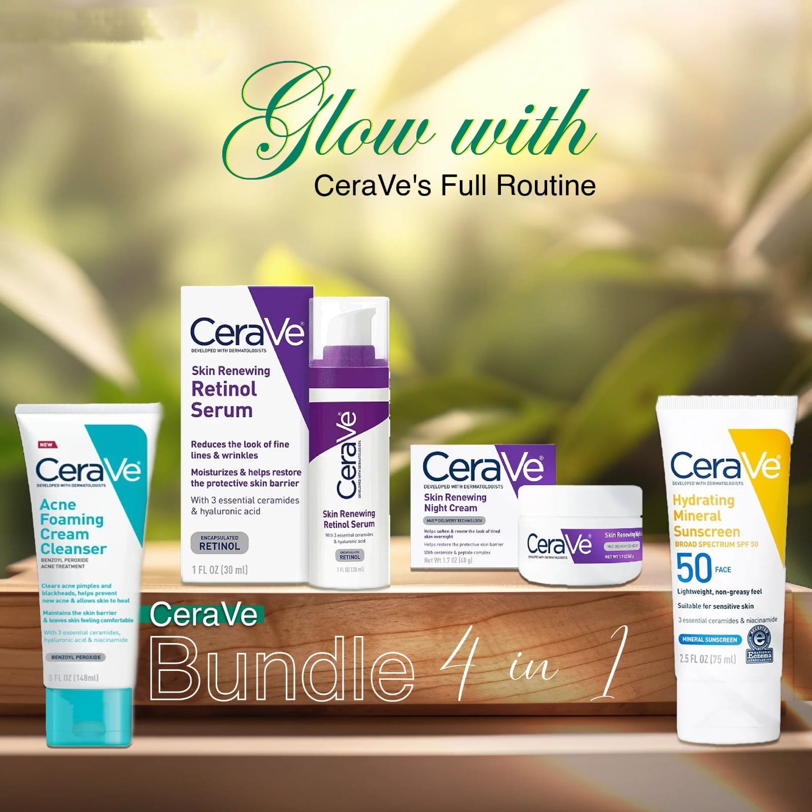 Cerave 4 in 1 skincare kit